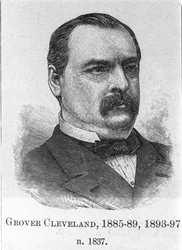 Retrato de Cleveland Grover (1837 - 1908), estadista estadounidense.