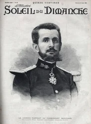 Retrato del comandante Jean Baptiste Marchand (1863-1934). Grabado en "Le sun-du-dimanche", 25 de junio