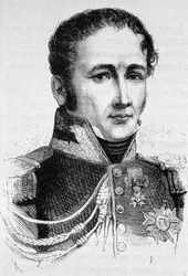 Retrato del Conde Antoine Drouot (1774 - 1847). Grabado de finales del siglo XIX en "Histoire de France" de H. Martin.