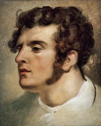 Retrato del conde Federico Confalonieri, político y patriota italiano (temple)