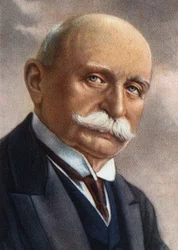 Retrato del conde Von Zeppelin (1838-1917), industrial alemán que se dedicó a la construcción de dirigibles rígidos.