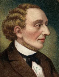 Retrato del escritor y poeta danés Hans Christian Andersen (1805-1875).
