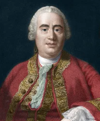 Retrato de David Hume, filósofo escocés (1711-1776) - David Hume (1771-1776) filósofo e historiador escocés