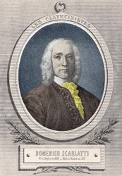 Retrato de Domenico Scarlatti (1685-1757) compositor italiano