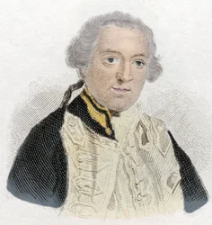 Retrato de Edward Boscawen (1711-1761), almirante y político inglés. Grabado del siglo XIX.