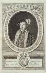 Retrato de Eduardo VI en "Historia Reformationis Ecclesiae Anglicanae...", Ginebra