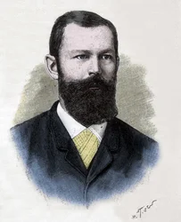 Retrato de Emil Hermann Fischer (1852-1919). Químico alemán.