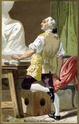 Retrato de Emile Bouchardon (1698-1762), escultor y dibujante francés. Cromolitografía del siglo XIX.