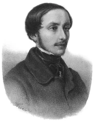 Retrato de Emilio Dandolo (1830-1859) figura del Risorgimento italiano - grabado