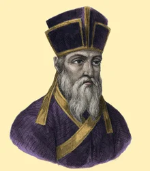 Retrato del Padre Matteo Ricci (1552-1610), jesuita italiano, fundador de la Misión Católica en China. Grabado del siglo XIX