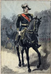 Retrato de Felix Gustave (Felix-Gustave) Saussier (1828-1905), general francés. Ilustración en “Le Pelerin” del 16 de enero