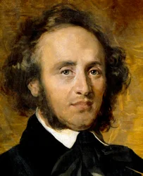 Retrato de Felix Mendelssohn Bartholdy (1809-1847) compositor alemán