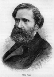 Retrato de Félix Pyat. Escritor, periodista y político francés. 1810-1889