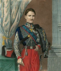 Retrato de Francisco II, rey de las Dos Sicilias (Francesco II delle Due Sicilie) (1836-1894), con el collar de la Orden del Toisón de Oro