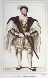 Retrato de Francisco I (1494 - 1547). Grabado de 1830