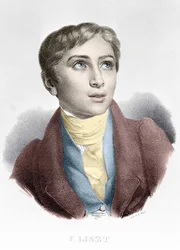 Retrato de Franz Liszt (1811-1886), compositor y pianista húngaro.
