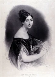 Retrato de GRISI Giulia (Julie) (1811-1869) soprano italiana.