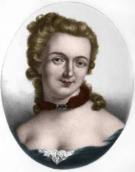 Retrato de Gabrielle Emilie de Breteuil, Marquesa (Madame) du Chatelet (1706-1749) Marquesa Le Tonnelier de Breteuil, mujer de letras francesa.