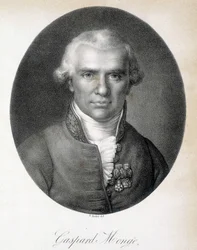 Retrato de Gaspard Monge, Conde de Peluse (1746 - 1818), matemático francés - grabado