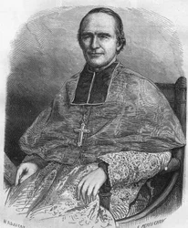 Retrato de Georges Darboy. Prelado francés (1813-1871). Arzobispo de París, fue tomado como rehén durante la Comuna y fusilado