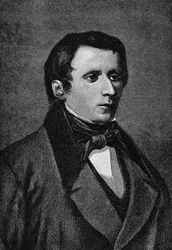 Retrato de Giacomo Leopardi (1798-1837), escritor italiano