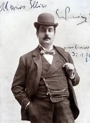 Retrato de Giacomo Puccini en 1896 (1858-1924), compositor italiano