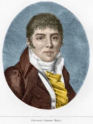 Retrato de Giovanni Simone Mayr (Johann Simon Mayr), compositor italiano (1763-1845).