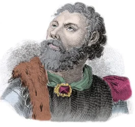 Retrato de Godefroi (o Godefroy) de Bouillon (1040/61-1100), Duque de Baja Lorena