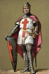 Retrato de Godofredo de Bouillon en cruzado
