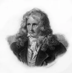 Retrato de Henri Bernardin de Saint Pierre, escritor francés (1737-1814), grabado del siglo XIX