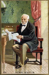 Retrato de Henri Martin. Cromolitografía del siglo XIX