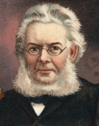 Retrato de Henrik (Henri) Johan Ibsen (1828-1906), dramaturgo noruego.