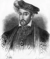 Retrato de Enrique II Rey de Francia (1519-1559), grabado del siglo XIX.