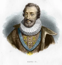 Retrato de Enrique IV (1553 - 1610), Rey de Francia grabado siglo XIX