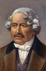 Retrato de Jacques Daguerre, francés, inventor del daguerrotipo.