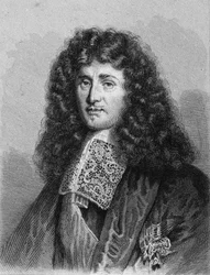 Retrato de Jean Baptiste Colbert (1619-1683), político francés - en “Histoire des Français” de Lavallée, grabado, s.d.