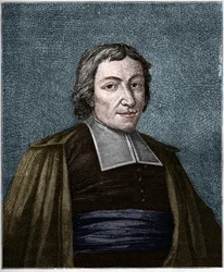 Retrato de Jean Baptiste De La Salle (Jean-Baptiste) (1651-1719) religioso francés, fundador de la congregación de los Hermanos de las Escuelas Cristianas. Grabado del siglo XIX.