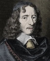Retrato de Jean Chapelain (1595-1674), poeta francés - Grabado