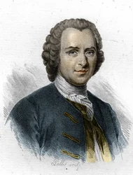 Retrato de Jean Jacques Rousseau, grabado del siglo XIX
