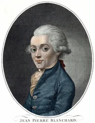 Retrato de Jean Pierre Blanchard (1709 - 1853), aeronauta francés