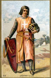 Retrato de Jean de Joinville (1225 - 1317) cronista francés. Cromolitografía del siglo XIX