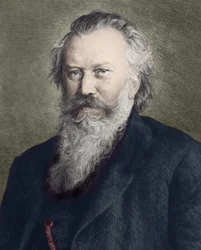Retrato de Johannes Brahms (1833 - 1897), compositor, pianista y director de orquesta alemán