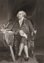 Retrato de John Adams (1735-1826), estadista estadounidense y segundo Presidente de los Estados Unidos. Grabado del siglo XIX.