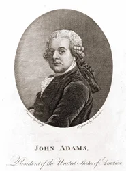 Retrato de John Adams (1735 - 1826), 2º Presidente de los Estados Unidos (1797 - 1801). Grabado s.d. siglo XIX.