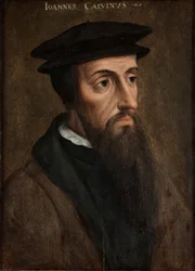 Retrato de Juan Calvino (1509-1564), c.1550 (óleo sobre tabla)