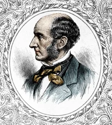 Retrato de John Stuart Mill. Filósofo y economista británico 1806 a 1873