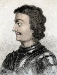 Retrato de Juan de Escocia o Juan de Balliol (ca. 1248-ca. 1315), Rey de Escocia. Grabado del siglo XIX.