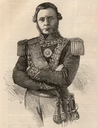 Retrato de Justo José de Urquiza y García 1801-1870 - General y político argentino grabado 1852