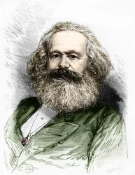 Retrato de Karl Marx (1818-1883), teórico del socialismo y revolucionario alemán