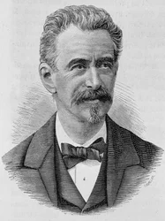 Retrato de Keller. Grabado de finales del siglo XIX en “Histoire de France” de H. Martin.